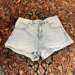 Pac Sun Light Blue Denim Mom Shorts Size 27